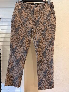 PAIGE Mayslie Manhattan Cheetah Print Straight Ankle Jeans Women’s Size 29